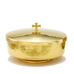 BRASS COMMUNION TRAY WITH UPPER CROSS CHURCH SUPPLIES - Product Image 5