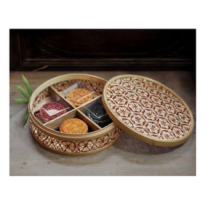 Plateau à bonbons/plateau de service en rotin pour les vacances, pour les fruits secs, livraison gratuite, (Ms. Ponçage 0084587176063) - Product Image 1