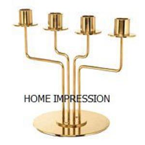 Bougeoir design design en fer forgé doré Hôtels de luxe Bougeoirs au prix le plus bas Bougeoir plaqué or - Product Image 1