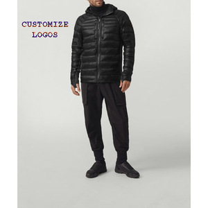 Veste chaude matelassée pour hommes, blouson personnalisé à fermeture éclair, sweat à capuche, couleur noire, nouveau Design - Product Image 3