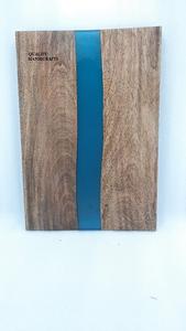 Tabla de cortar de resina epoxi de bloques de corte de madera artesanal de calidad, tabla de servir para Cocina Casera directa desde la India - Product Image 5