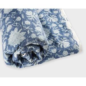 Airforce Blue 100% Cotton Quilting Fabric by the Yard Quilt Fabric Block Print Women's Clothing Fabric - Product Image 3