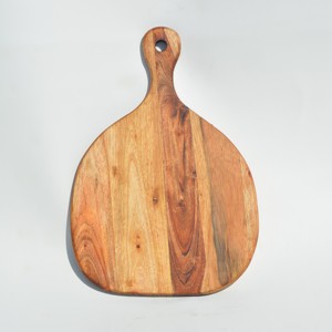 เขียงไม้อะคาเซียขนาดเล็กสไตล์เป็นมิตรต่อสิ่งแวดล้อมดีไซน์ทันสมัยชุดเขียงเลเซอร์สำหรับใช้ในบ้านประหยัดพื้นที่พิซซ่า - Product Image 6