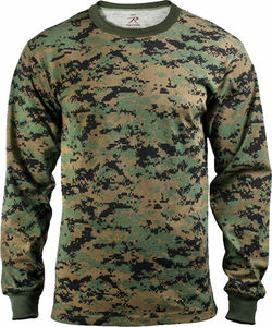 T-shirt à manches longues pour homme, design camouflage, t-shirt pour homme, matière coton et polyester, tissu de haute qualité, col rond - Product Image 6