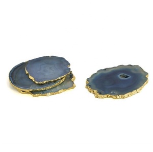 Ivory <b>Gold</b> Agate Stone <b>Coaster</b> / Mats & Pads - Product Image 3