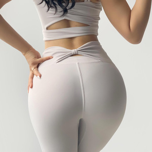 Vente en gros de matériel en polyester dernier modèle Logo personnalisé meilleur modèle bon marché leggings pour femmes de pleine longueur - Product Image 5