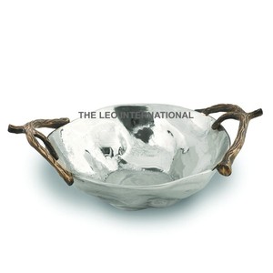 Color plata forma Irregular Diseño conjunto dos cuencos aluminio Metal alta calidad cuenco decorativo hecho a mano - Product Image 5