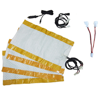 AKEE 2/4-PADS Pièces automobiles universelles, coussin chauffant en fibre de carbone 12V/24V HI/LOW, massage et contrôle des vibrations pour siège de voiture, garantie 1 an
