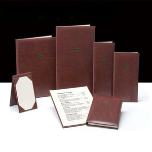 2025 Venta al por mayor marrón puro cuero menú cubierta conjunto completo al mejor precio hecho en La India - Product Image 1