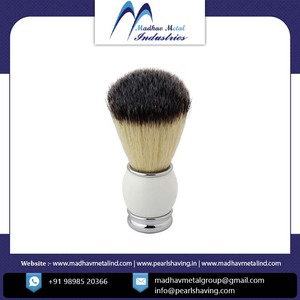 Pearl Badger Hair Shaving Brush with Metal Handle (Super Badger Model)-New Design Customized - Product Image 2