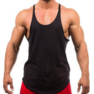 Direct Factory Supply Wholesale Mens Custom Color Cotton/polyester Muscle Fit Gym <b>Stringer</b> <b>Vest</b> Thermal Tank Top - Product Image 2