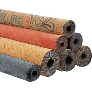 High Quality Wholesale Eco Friendly Non Slip Custom Rubber Cork Yoga Mat