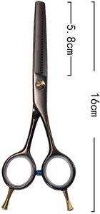 Tijeras de Peluquería Profesionales Japonesas WELTHING INTERNATIONAL HS-08 para Diestros, de Acero Inoxidable J2, con Mango Negro Ajustable - Product Image 6
