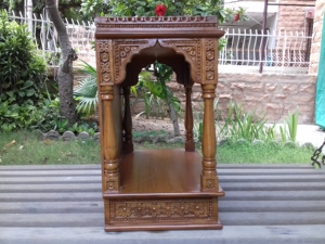 Templo Hindú Religioso de Madera Hecho a Mano en India, Decoración para el Hogar, Hogar del Dios de la Madera, Decoración de Pared, Mandir de Madera, Pooja Ghar para Oficina - Product Image 4