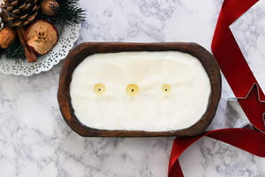 Soporte de madera para velas, cuencos de madera tallados a mano para hacer velas, regalos de navidad - Product Image 6