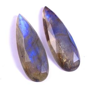 Gema de pera facetada suelta, labradorita Natural, Rosa cortada, precio al por mayor - Product Image 4