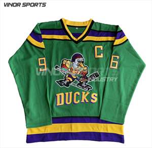 Camiseta de sublimación de poliéster 100% personalizada OEM unisex, diseño personalizado para ropa de bordado de hockey sobre hielo - Product Image 3