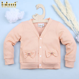 Suéter Infantil de Lujo Personalizado para Niñas, Cárdigan Grueso de Lana Bordado a Mano para Invierno, ODM/OEM, Modelo ST066 - Product Image 1