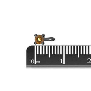 Pendentif forme ronde citrine plaqué noir oxydé en argent sterling pour cadeau - Product Image 3