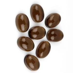 ควอตซ์สโมคกี้สีน้ำตาลธรรมชาติ รูปทรงวงรี ขนาด 12x16 มม. คุณภาพสูง ขัดเงาอย่างดี แบบหลังแบน ขายส่งจำนวนมาก - Product Image 2