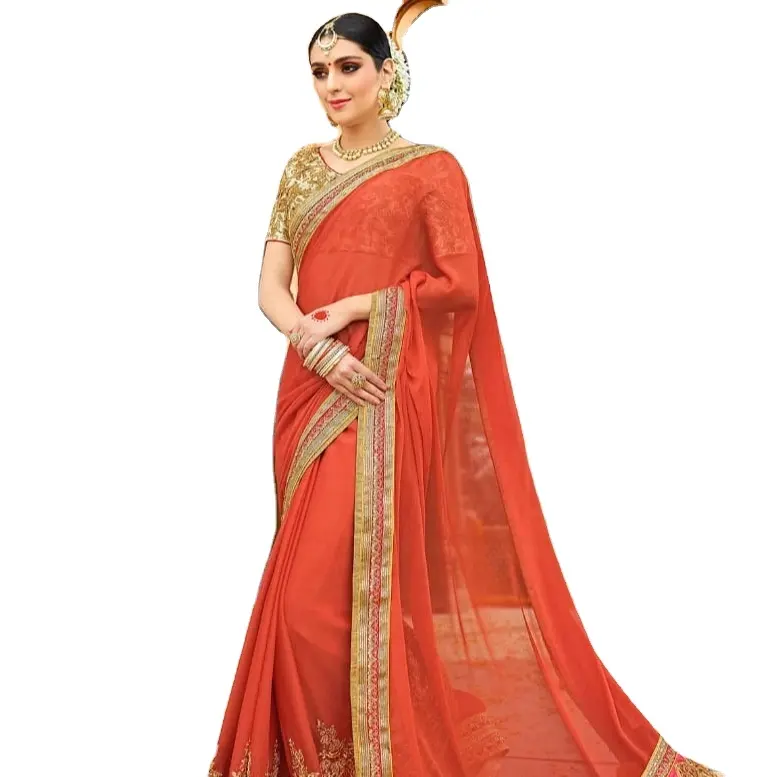 Новое поступление, индийский богатый вид, шелковая вышивка, рабочее сари с блузкой, Дизайнерские Сари, Пакистанская одежда для женщин 2022