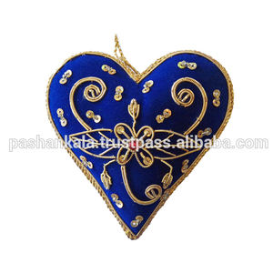 Décorations de Noël suspendues pour sapin de Noël, broderie Zari - Product Image 1