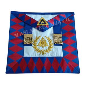 Grand Chapter Royal Arch Regalia Lambskin ผ้ากันเปื้อนทำมือพร้อมกระเป๋าด้านหลัง - Product Image 5