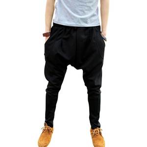 2019 nouvelle mode 100% coton goutte entrejambe pantalons de survêtement taille haute plaine teint OEM Service disponible - Product Image 5