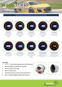 52mm Digital Black Face Blue LED Car Sensor Turbo Boost Gauge - Product Image 6