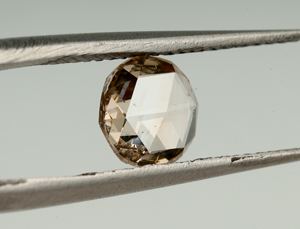 เพชรรูปกุหลาบทรงกลมตัดเพชร % ของโลกขุดแร่สีน้ำตาลธรรมชาติ100เพชรที่ดีเยี่ยมใน; VVS1 16217 VB-208IB - Product Image 3