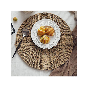 Customizable Eco-Friendly <b>Round</b> Seagrass Handicraft <b>Placemat</b> & Cup Coaster for Dining & Wedding Events Handmade in Vietnam - Product Image 1