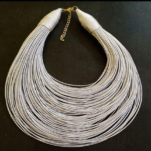 Thread Necklace <b>Jewelry</b> Fashion <b>Costume</b> Artificial <b>Indian</b> Handmade Handicrafts Jewellery NK-9580. - Product Image 1