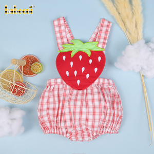 Peleles de Invierno Personalizados de Lujo para Bebés Niños BB2797 con Apliques de Fresa, Spandex/Algodón, Bordado Hecho a Mano, Fabricante Mayorista - Product Image 2
