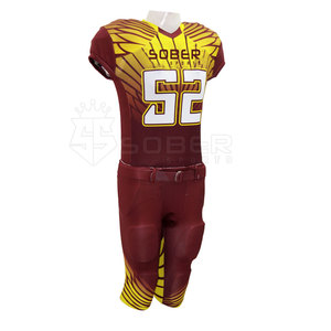 Maillot de football américain à manches courtes, séchage rapide, grande taille, 100% polyester, antibactérien, anti-UV, respirant, uniforme de sublimation - Product Image 1