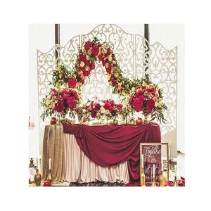 Fondo de Acero de Lujo de Calidad Exclusiva en Color Blanco para Decoración de Escenarios de Bodas y Eventos con Logotipo Personalizado a Precio - Product Image 1