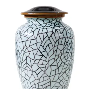 Designer HHO Adulte Urne Crémation Noir et Blanc pour Animaux Humains ou Bébés Cendres Fournit Souvenir Cercueil - Product Image 1