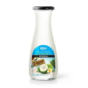 Bouteille en verre de noix de coco originale 1l, produit fabricant de bonne qualité goût, très bon pour la santé, ml