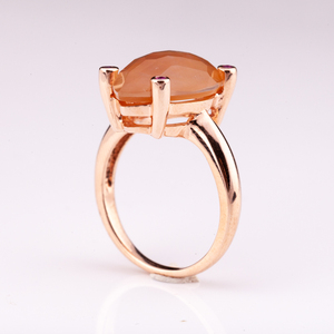 Rose Gold Mạ Bạc 925 Nhẫn Với Màu Nâu Tự Nhiên Mẹ Của Ngọc Trai Và <span class=keywords><strong>Ruby</strong></span> Chất Lượng Cao Nhà Máy Giá - Product Image 4