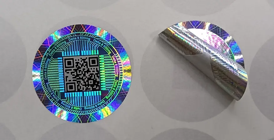 Best Selling wholesale Round Hologram Label hologram sticker with QR Code
