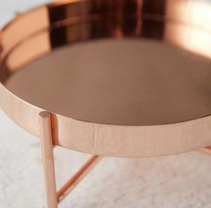 Plateau rond en cuivre finition dorée, pour rangement, à usages multiples, cadeaux de noël, plateau à dîner, décoration de la maison, mariage, salon, décorations - Product Image 3