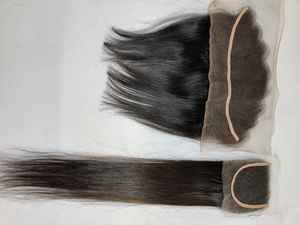 Encaje fino 100% pelo de visón cierre recto coletas frontales encaje Topper 5x5 extensiones y pelucas de cabello rubio ruso - Product Image 5