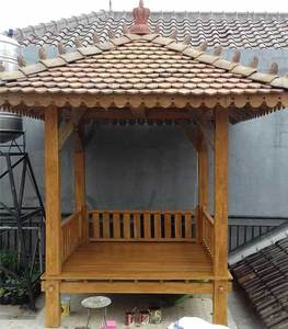 Pabellón de Jardín Moderno de Madera Enterenprise, Gazebo para Descanso al Aire Libre, Estructura de Cedro Rojo Occidental Sin Recubrimiento, Resistente a la Intemperie y Duradero - Product Image 5