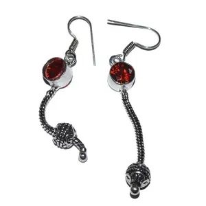 购买批发时尚珠宝Bajra红色石英耳环