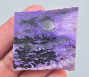 Rodaja de Charoíta / Rodaja de Charoíta Púrpura Rusa al por Mayor, Rodaja Púrpura en Bruto de Alta Calidad 30-60mm para Grillz Dentales - Product Image 1