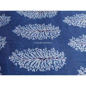 Tela 100% de algodón para manualidades de correr, Material de vestido impreso con pantalla a mano, indio, Ajrakh, venta al por mayor - Product Image 3