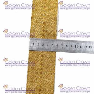Gold Mylar Wire Lace Braid | Uniform Gold Mylar Lace Braid - Product Image 3