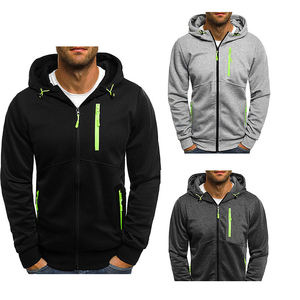 Venta al por mayor personalizar cremallera Sudadera con capucha Casual al aire libre transpirable hombres sudaderas con capucha sudadera - Product Image 2