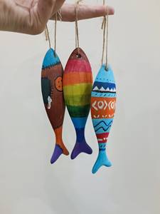 ผลิตภัณฑ์ตกแต่งรูปปลาไม้ลายใหม่ งานแกะสลักไม้รูปปลา ผลิตในเวียดนาม - Product Image 4