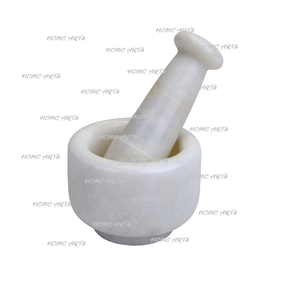 Nuevo diseño de forma redonda, herramientas para hierbas y especias, mortero y mortero de mármol blanco de calidad Superior para los más vendidos - Product Image 4