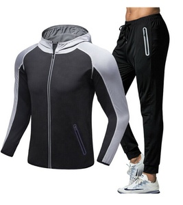 ชุดเซ็ตเสื้อฮู้ดและกางเกงขายาวพิมพ์ลายสปริง ไซส์พลัส 2 ชิ้น แขนยาว ชุดวอร์มผู้ชาย ชุดกีฬา - Product Image 5